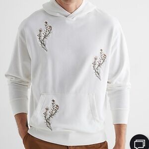 NWT Express Men’s Embroidered Floral Graphic Hoodie